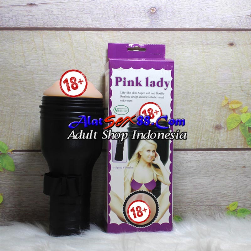 Pink Lady 00900T30Z adalah vagina silikon getar dalam tabung bentuk senter