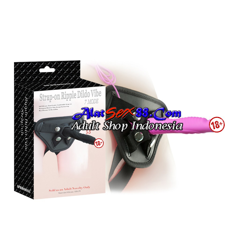 Alat Sex Strap On Ripple Dildo Vibe
