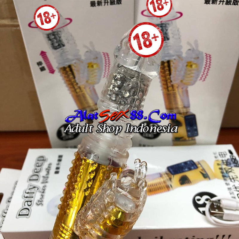 Alat Sex Daffy Deep Vibrator Penis Silikon Mutiara