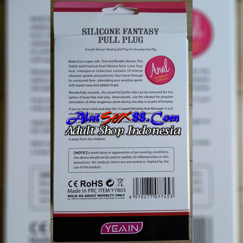 Alat Sex Silicone Fantasy Pull Plug Anal