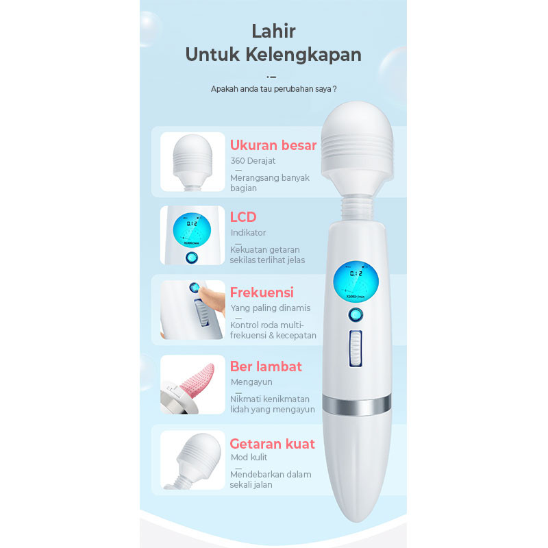 LCD AV Vibrating Massager Tongue