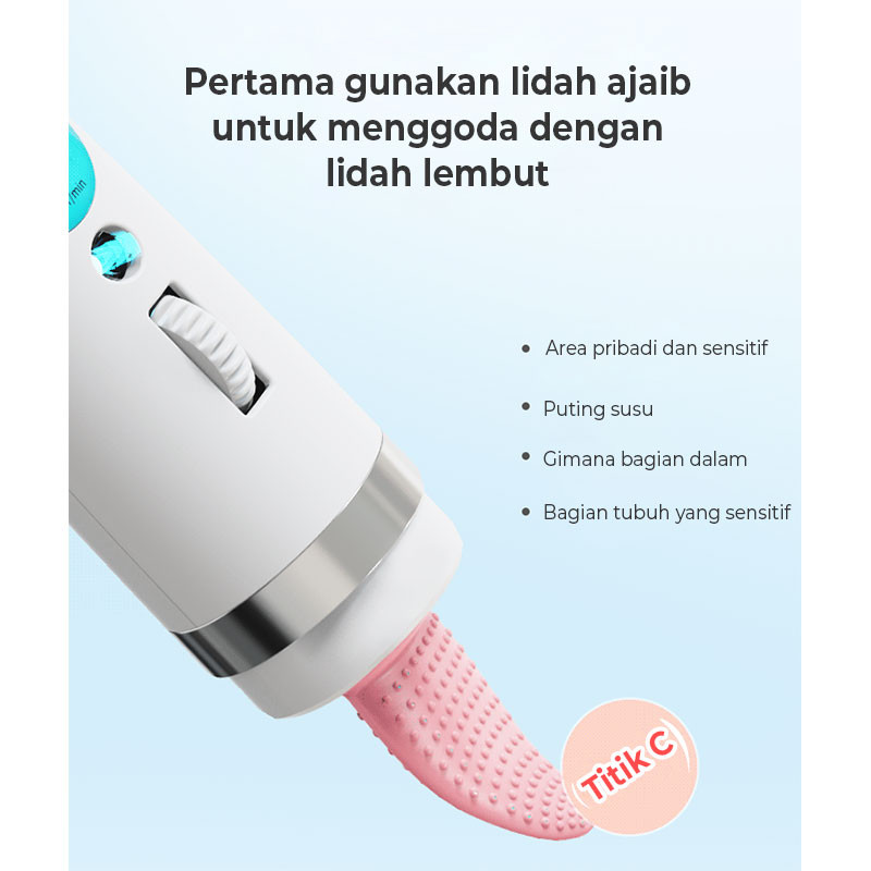 LCD AV Vibrating Massager Tongue