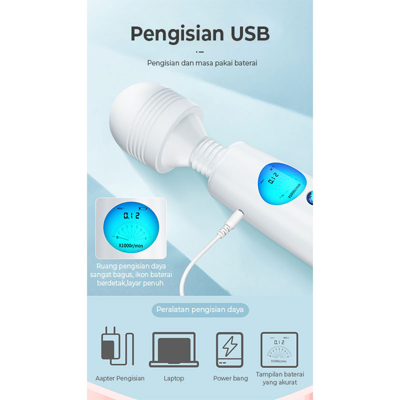 LCD AV Vibrating Massager Tongue