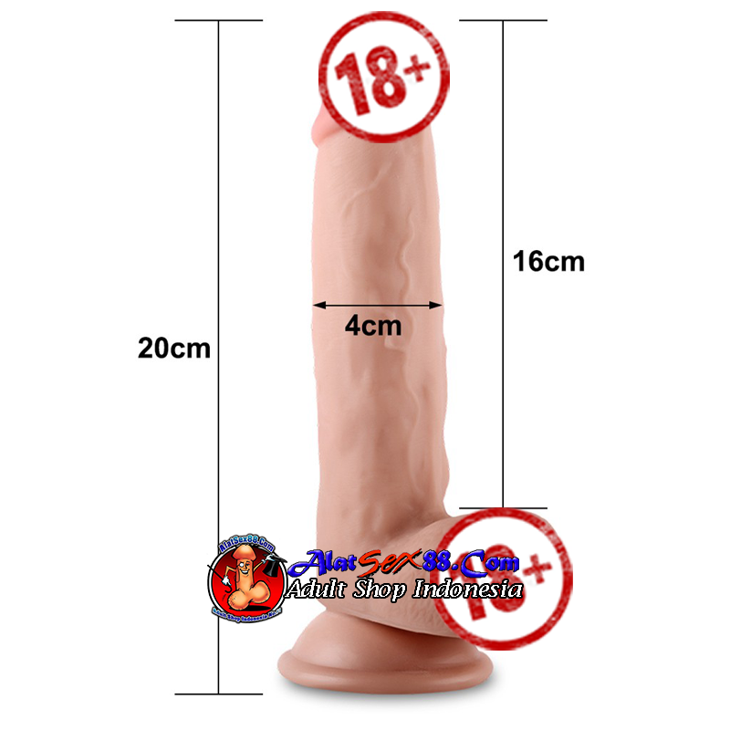 Love Toy - 8 inch Sliding Skin Dildo Dual Layer