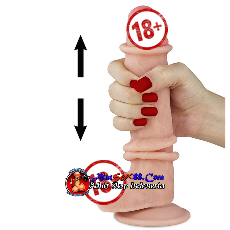 Love Toy - 8 inch Sliding Skin Dildo Dual Layer