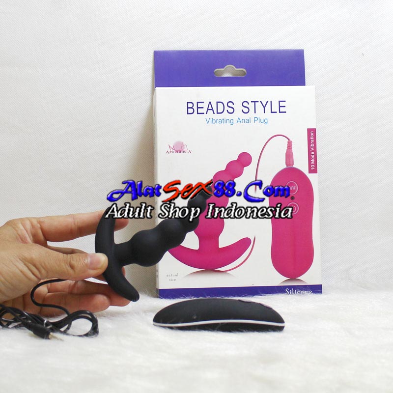 Alat Sex Beads Vibrating Anal Plug Silicone