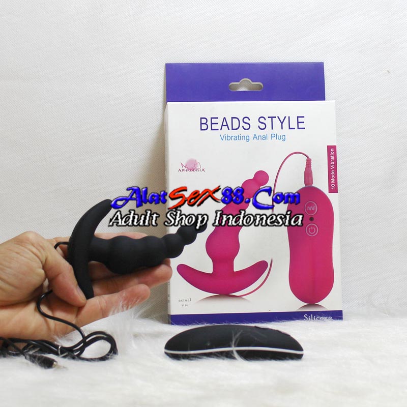 Alat Sex Beads Vibrating Anal Plug Silicone