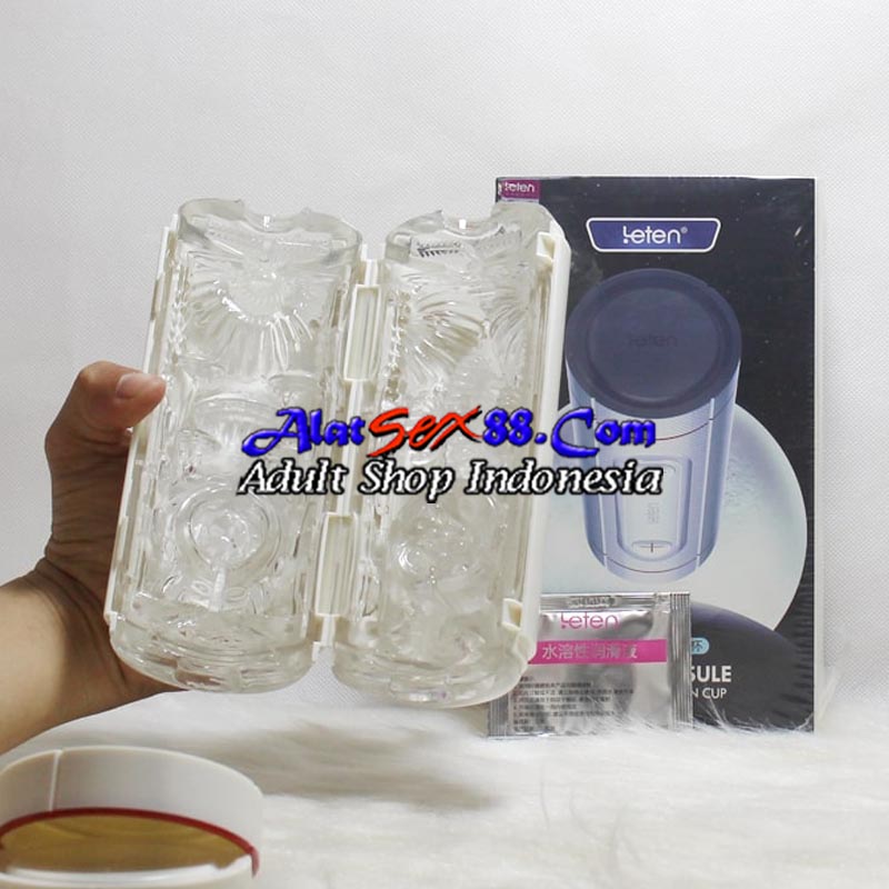 Alat Sex Pria Leten Space Capsule Flip Masturbator Cup