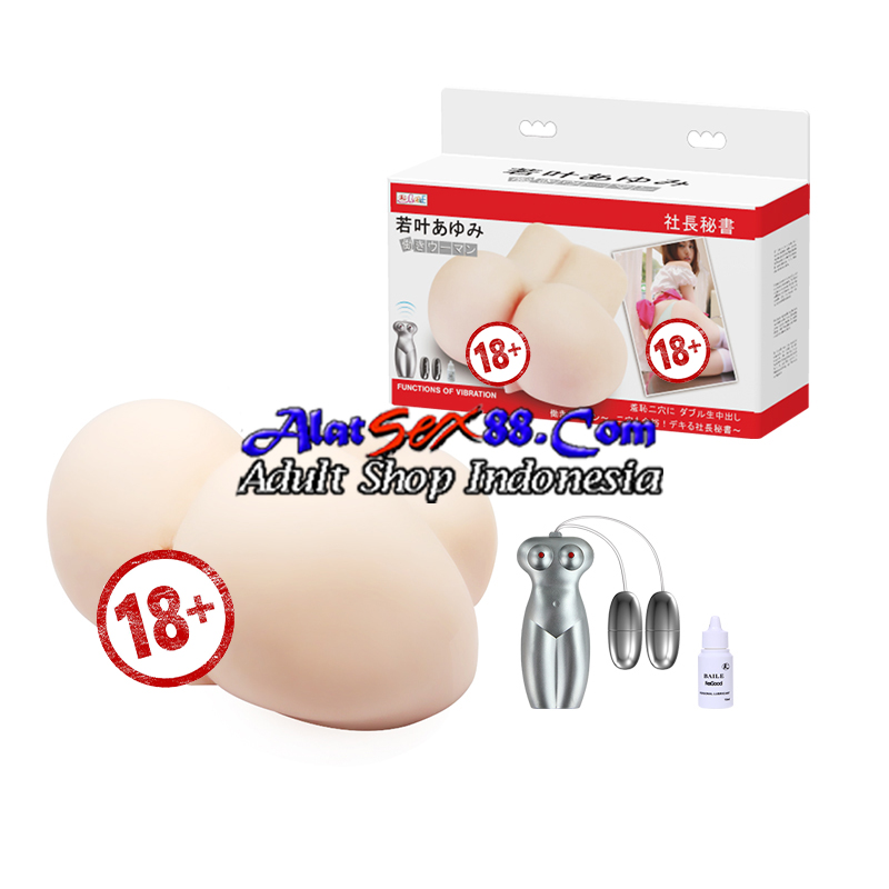Alat Sex Realistic Vibrating Pussy Double Holes