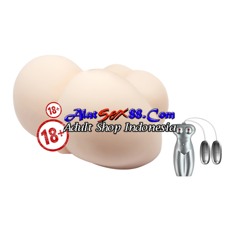 Alat Sex Realistic Vibrating Pussy Double Holes