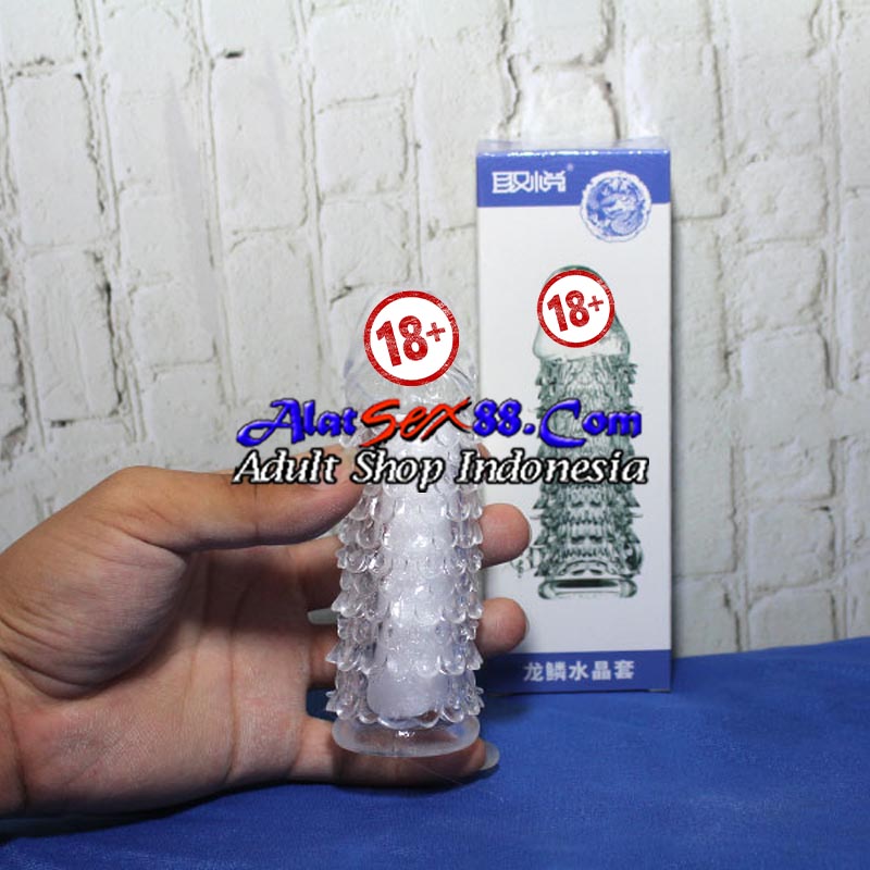 Kondom Silikon Fish Scales Penis Sleeve Silicone Condoms