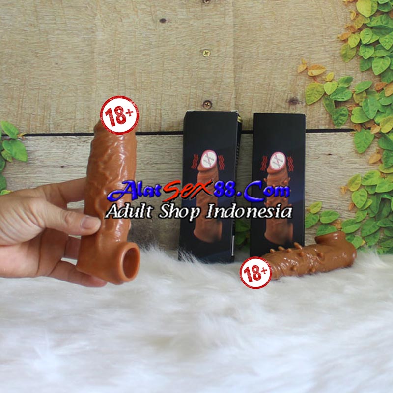 Kondom Silikon Penis Sleeve Extender Realistic 