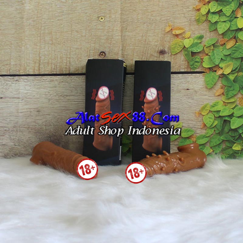 Kondom Silikon Penis Sleeve Extender Realistic 