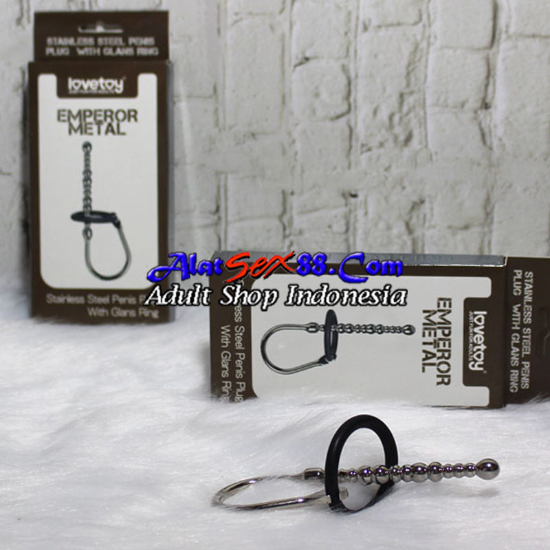 Alat Sex Pria Lovetoy Urethral Penis Plug Glas Ring Emperor Metal Stainless Steel