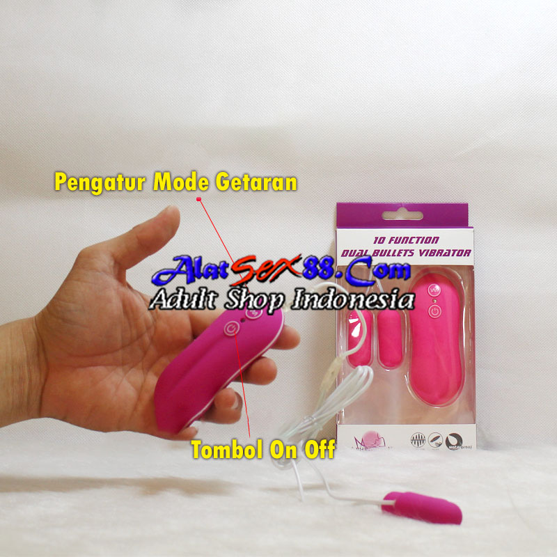 Alat Sex Wanita Dual Bullets Vibrator 10 Function