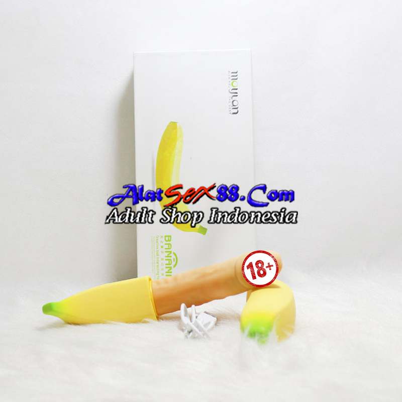 Alat Sex Wanita Handheld Banana Dildo Vibrating 7 Mode